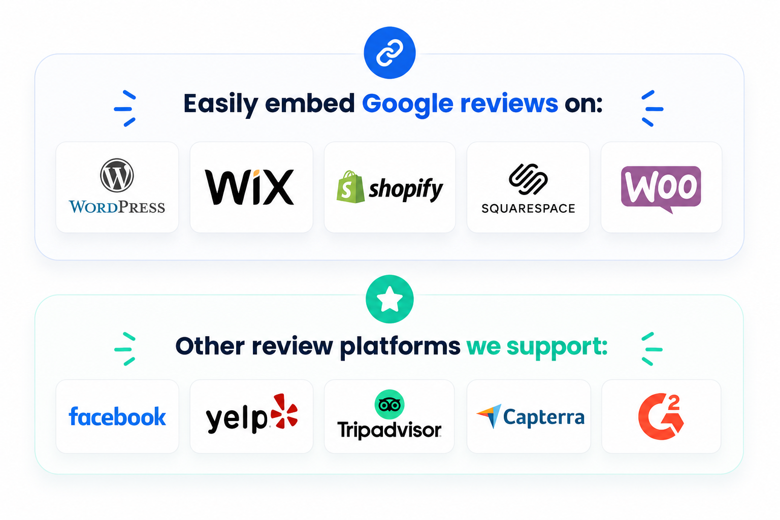 Embed reviews on your website